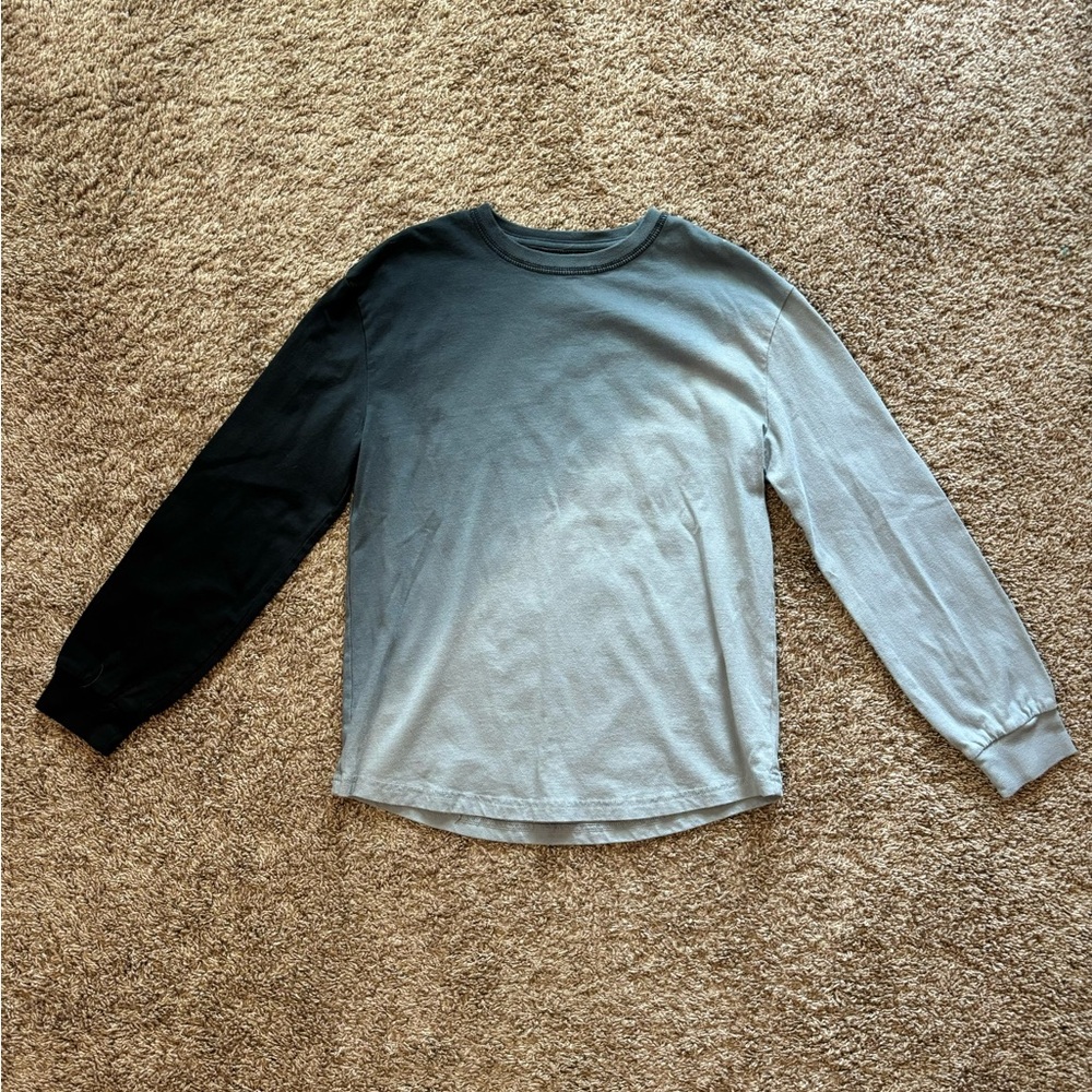 Boy’s GAP Teen Easy Tee Black/Gray Ombré Size 10